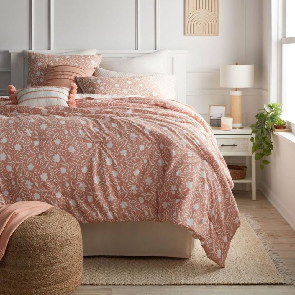 Threshold - 12pc Full Floral Boho Comforter & Sheets Set Terra Pink - Picture 2 of 7
